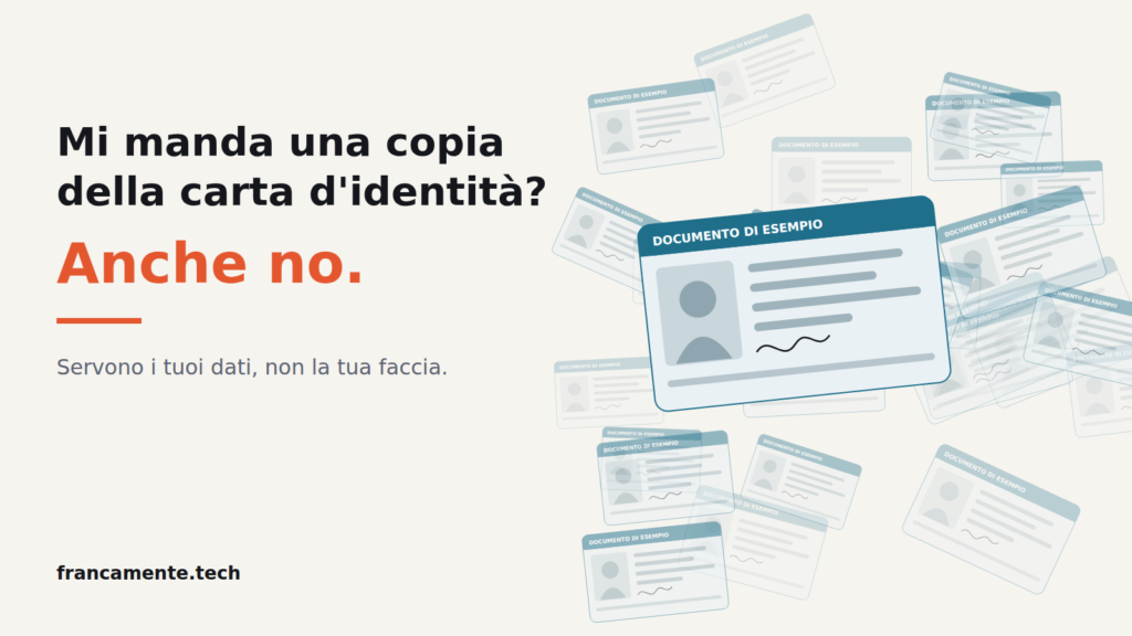 Un documento d'identità che si moltiplica in decine di copie