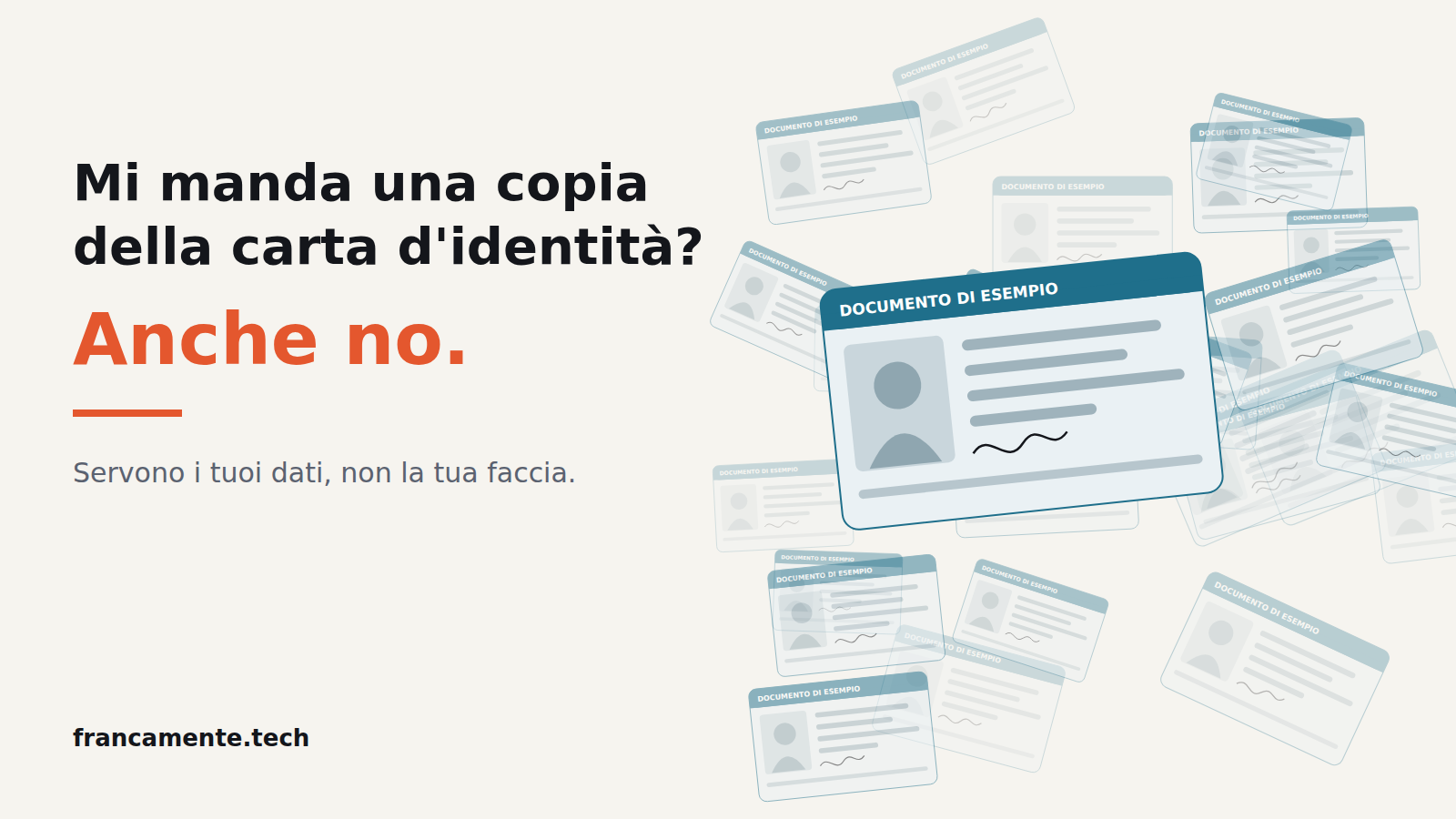 Un documento d'identità che si moltiplica in decine di copie